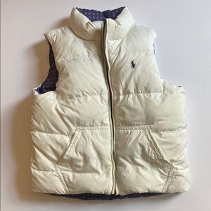 Kids Cream Puffer Vest
